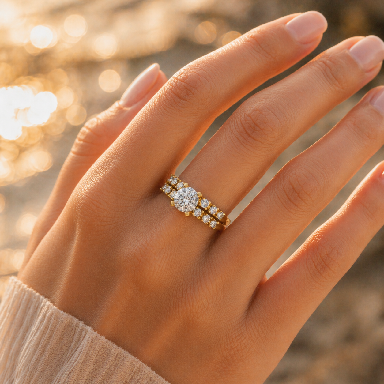 18K Gold VVS Diamond Engagement Ring (EFG, CVD Certified)