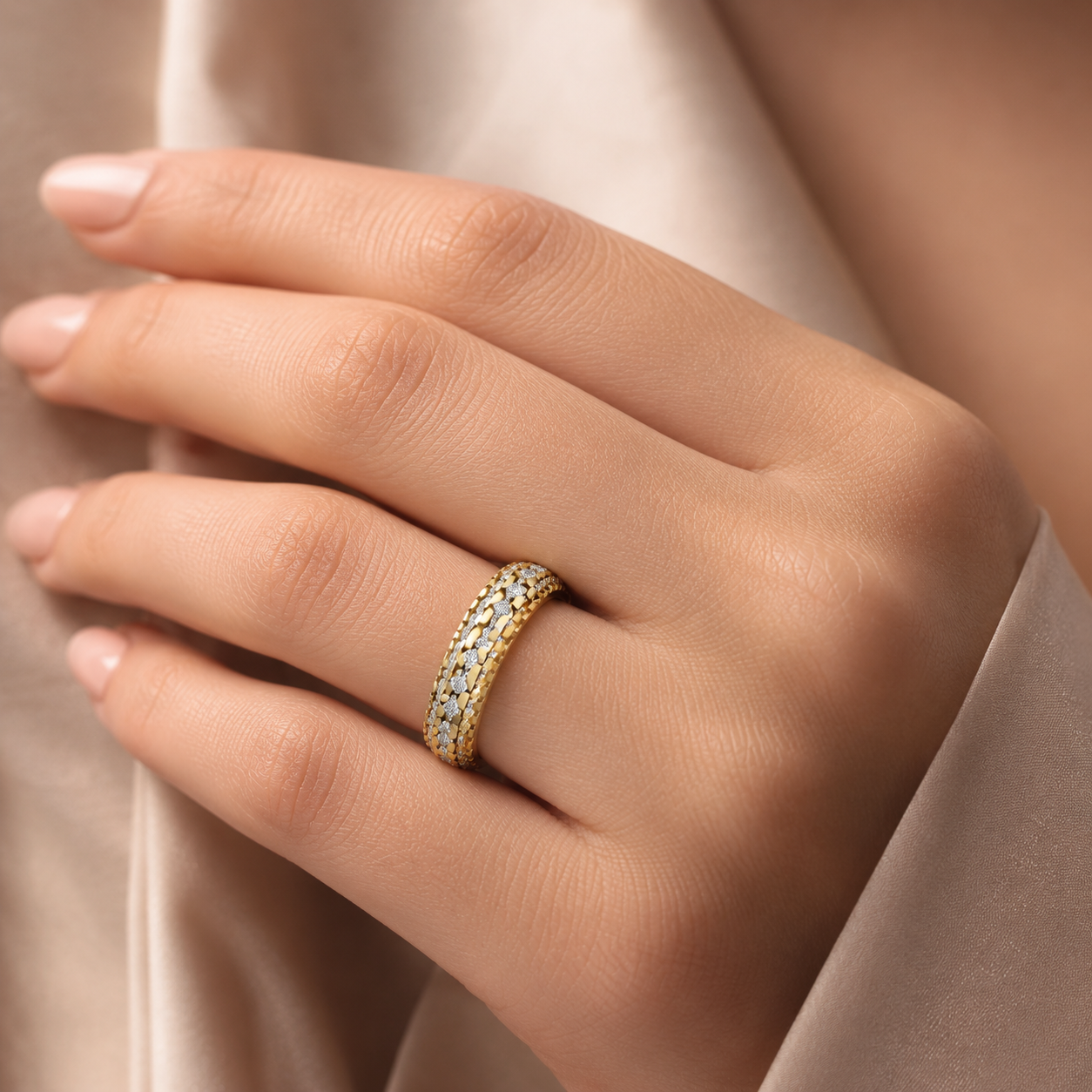 18K Gold CVD Diamond Engagement Ring VVS (1.79 Ct)
