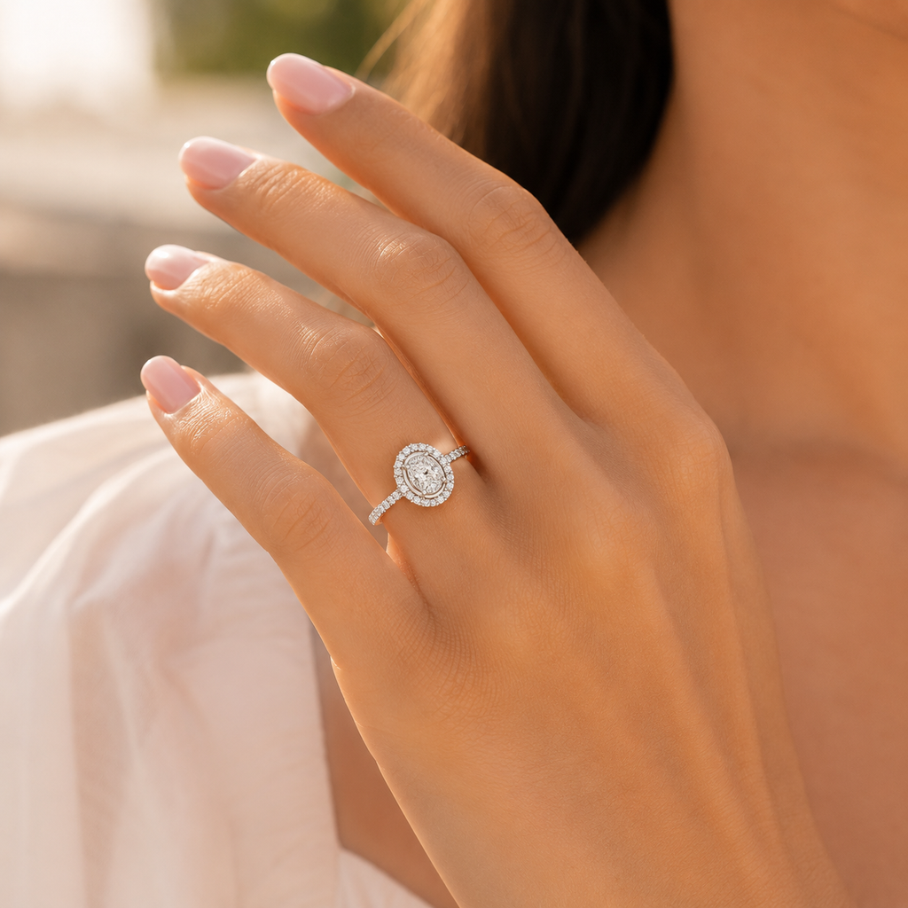 Silver Diamond Ring 3.10g VVS CVD Minimal Luxury Ring