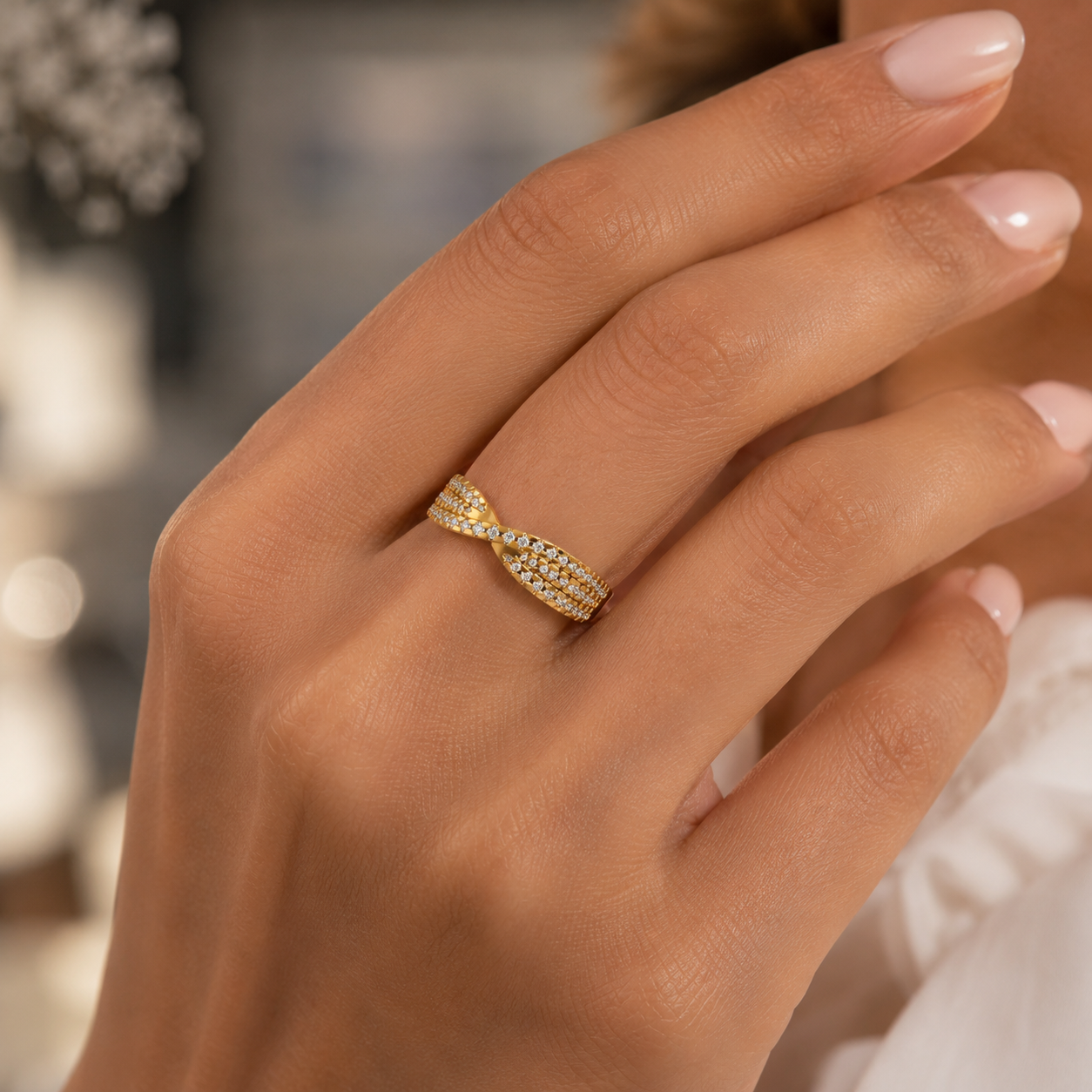 18K Gold Lab Grown Diamond Ring VVS | Elegant Fine Jewelry