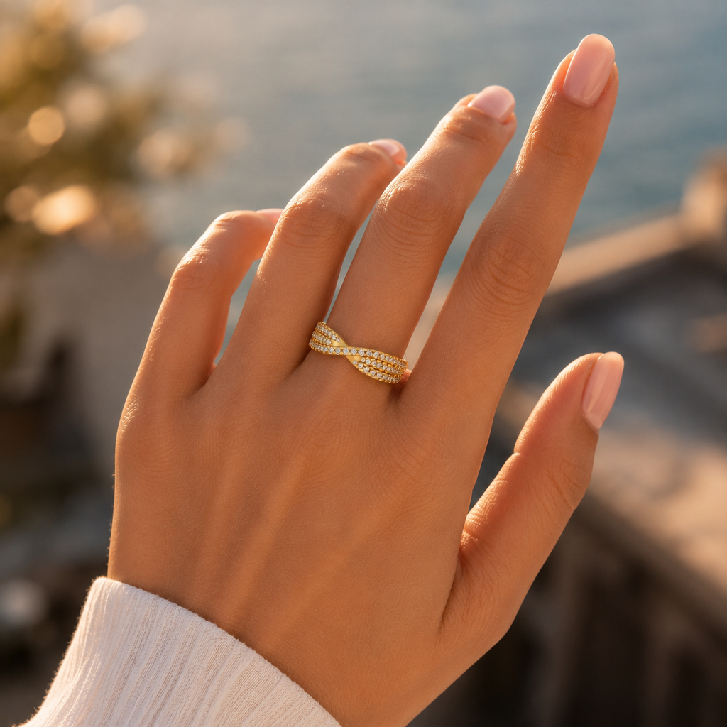 18K Gold Lab Grown Diamond Ring VVS | Elegant Fine Jewelry