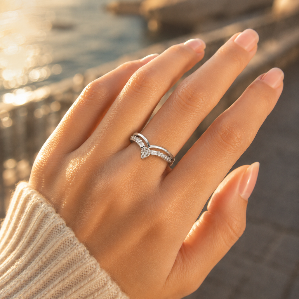 18K Silver CVD Diamond Ring – VVS Clarity Fine Luxury Ring