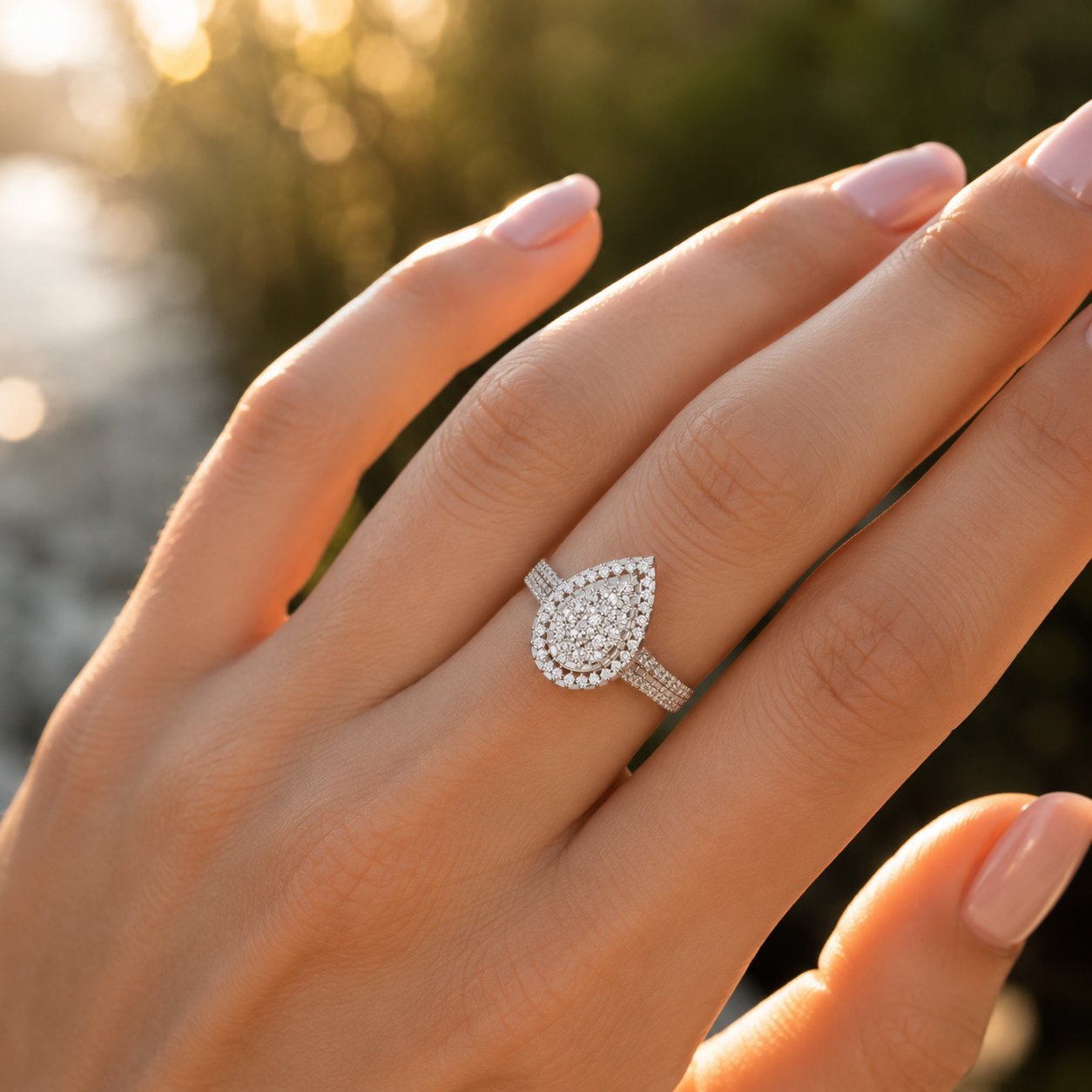 Silver Diamond Ring VVS Clarity Elegant Minimal Jewelry