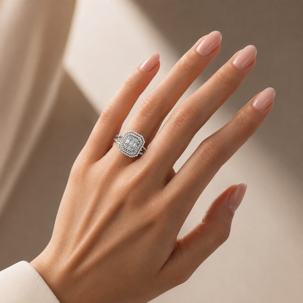 Silver CVD Diamond Ring VVS | Minimal Luxury Ring