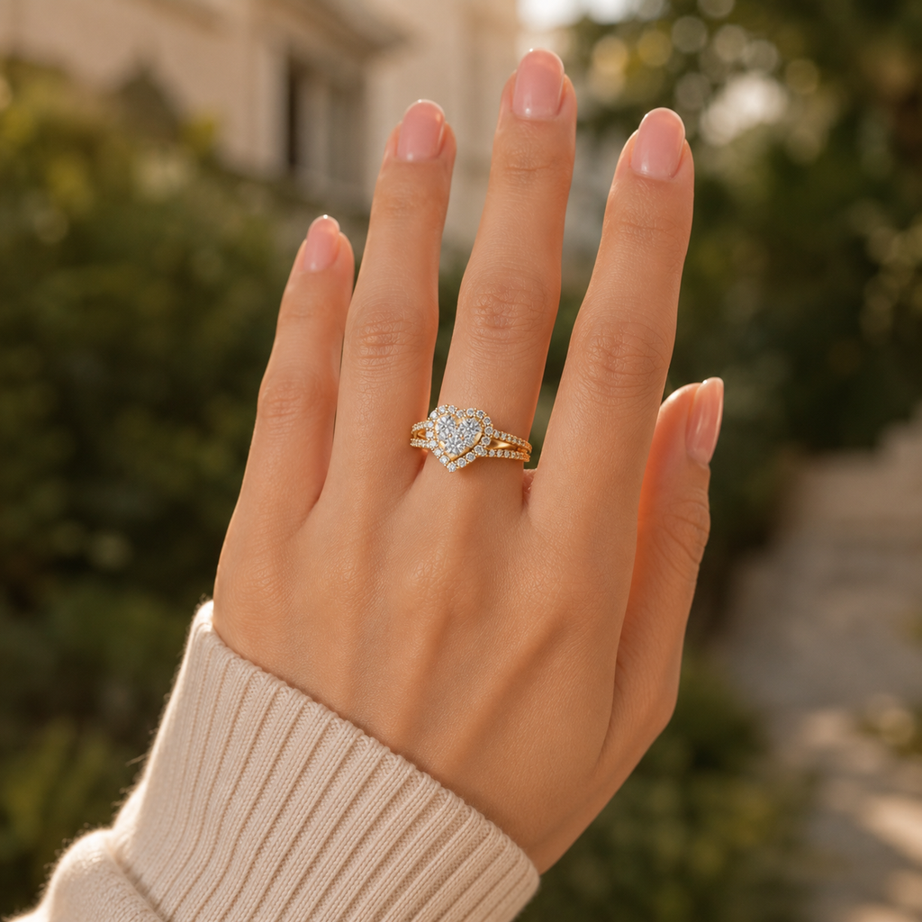 18K Gold Diamond Ring (VVS CVD) Minimal Luxury Ring