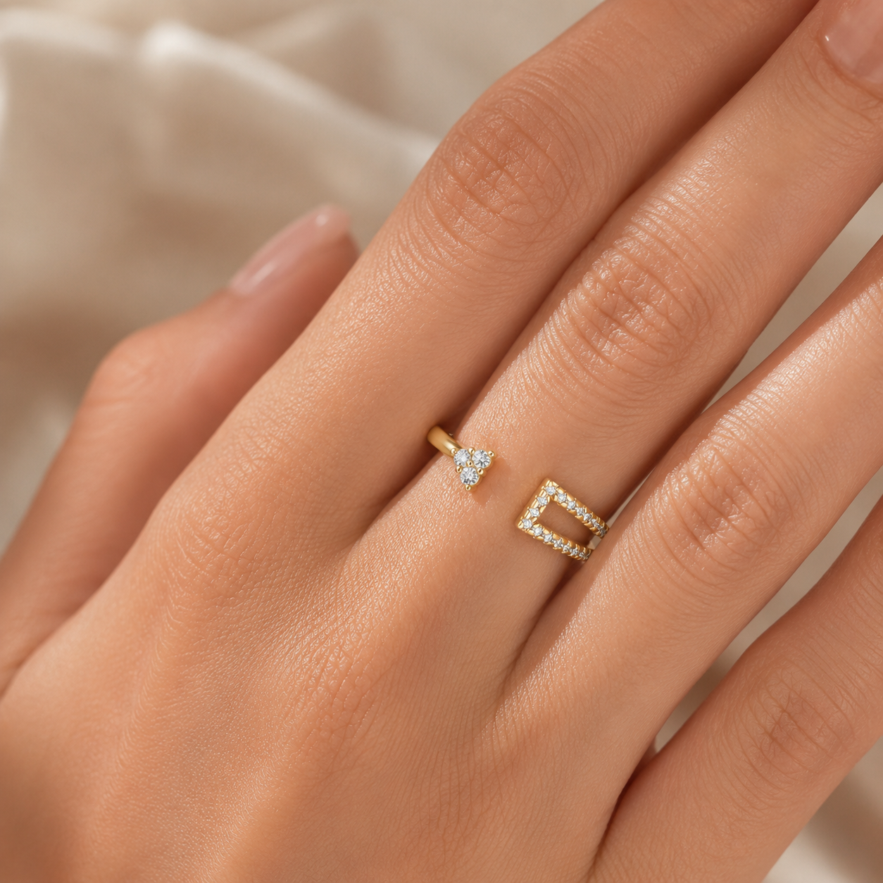 18K Gold CVD Diamond Ring VVS EF – Minimal Luxury Ring