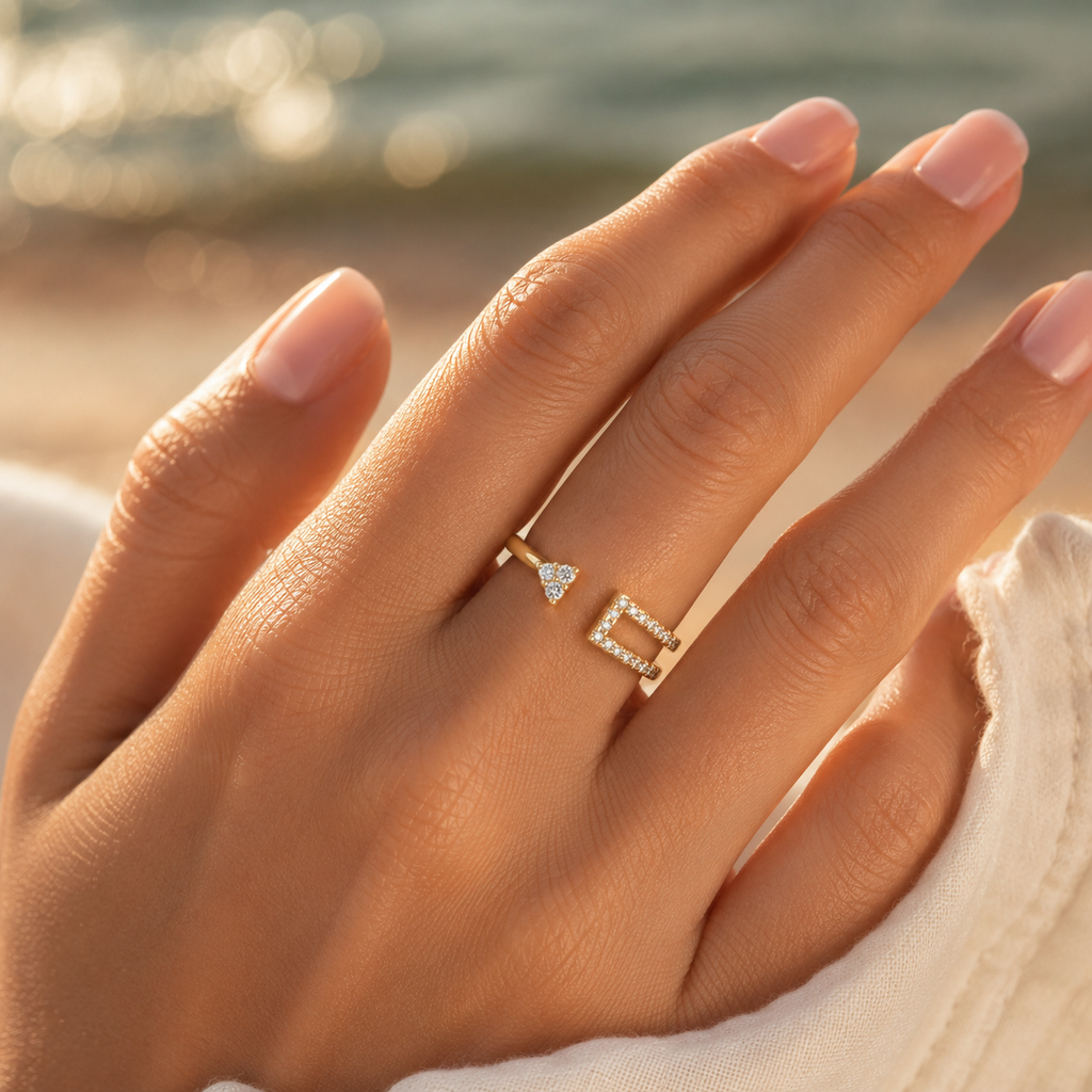 18K Gold CVD Diamond Ring VVS EF – Minimal Luxury Ring