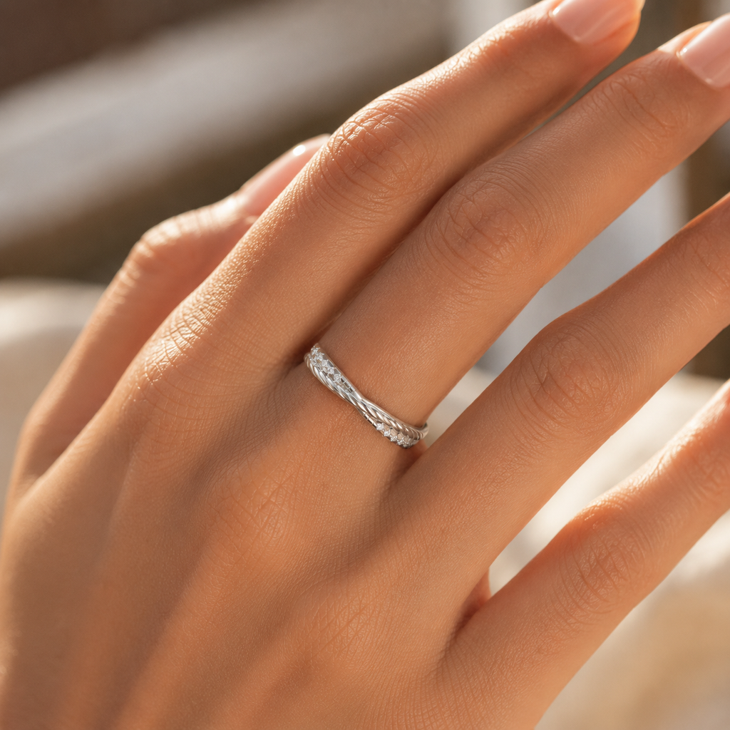 925 Silver CVD Diamond Ring | VVS Clarity Fine Ring