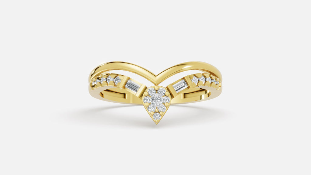 18K Gold CVD Diamond Ring – VVS Clarity Fine Luxury Ring