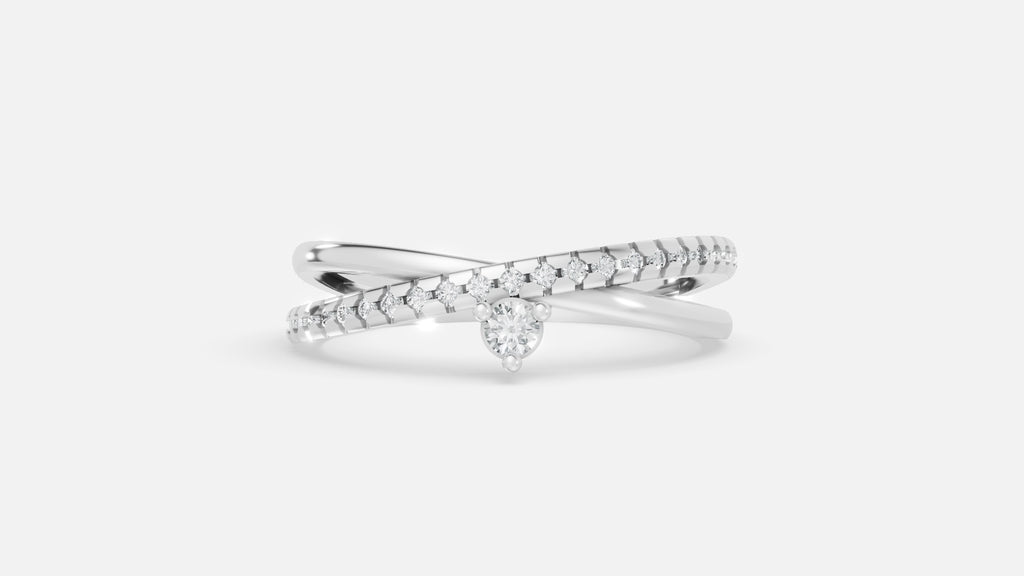 925 Silver CVD Diamond Ring VVS Minimal Luxury Design