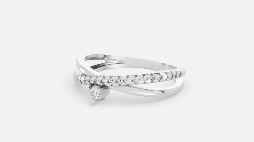925 Silver CVD Diamond Ring VVS Minimal Luxury Design