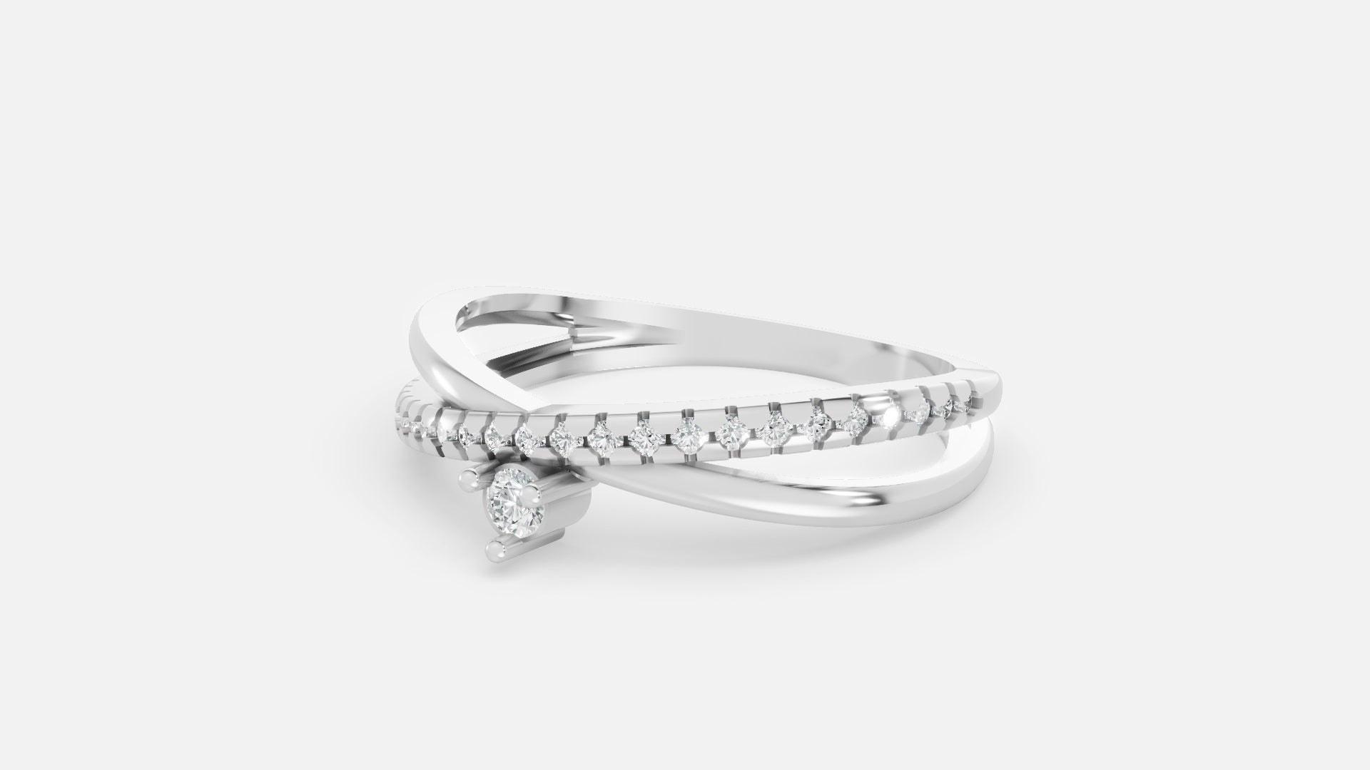 925 Silver CVD Diamond Ring VVS Minimal Luxury Design