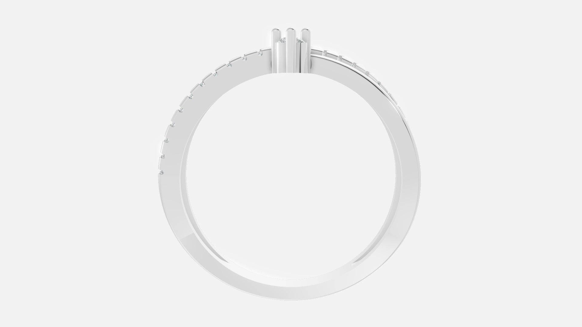 925 Silver CVD Diamond Ring VVS Minimal Luxury Design