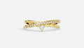 18K Gold CVD Diamond Ring VVS EF Elegant Fine Jewelry