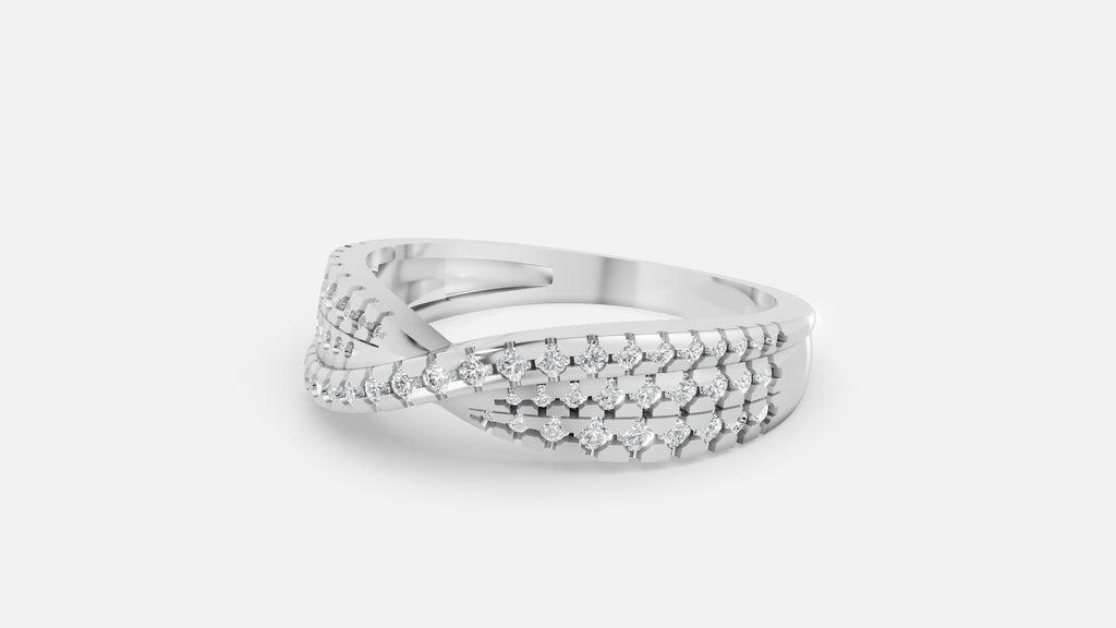 Silver Lab Grown Diamond Ring VVS | Minimal Luxury Design