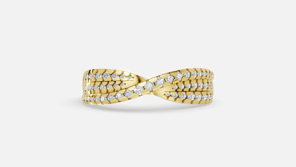 18K Gold Lab Grown Diamond Ring VVS | Elegant Fine Jewelry