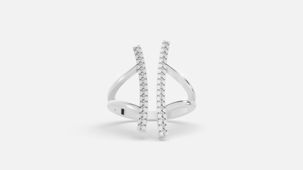 Sterling Silver VVS Diamond Ring – Minimal Elegant Design
