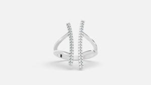 Sterling Silver VVS Diamond Ring – Minimal Elegant Design