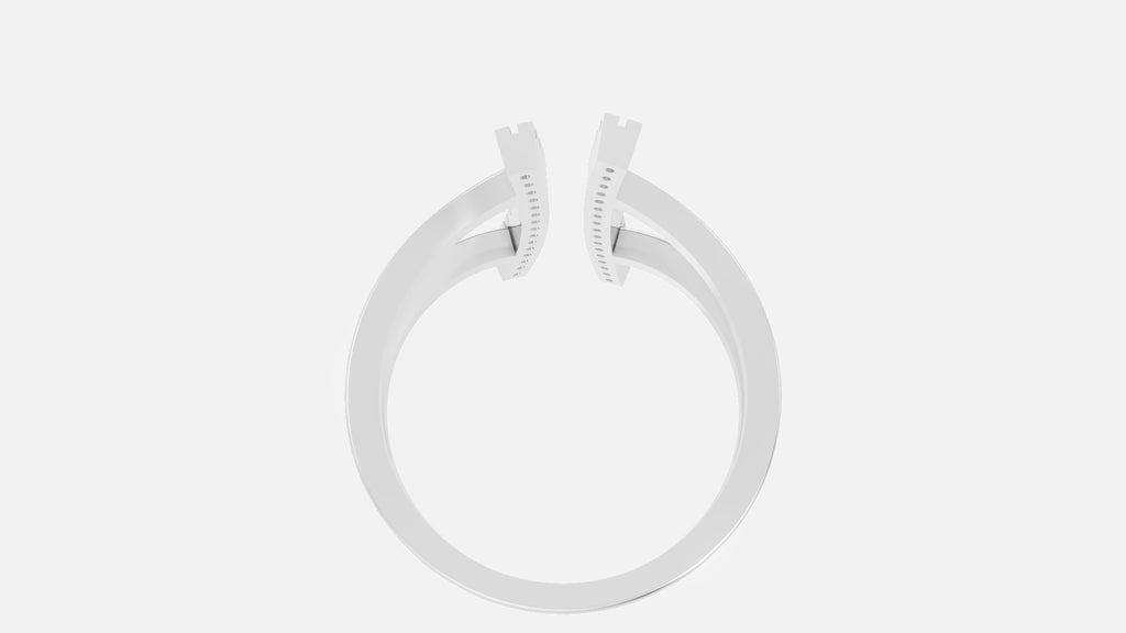 Sterling Silver VVS Diamond Ring – Minimal Elegant Design