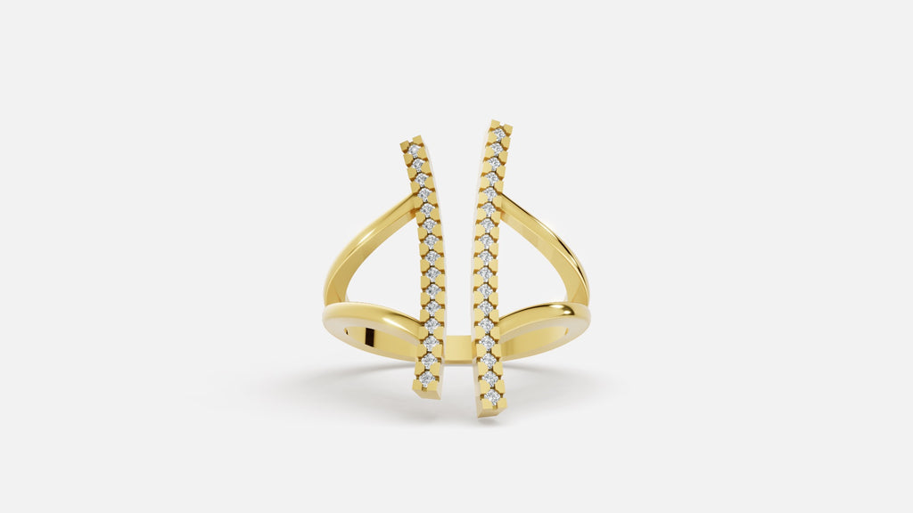 18K Gold VVS Diamond Ring – Minimal Luxury Fine Jewelry