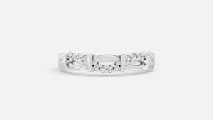 Silver Diamond Ring VVS CVD Minimal Elegant Jewelry