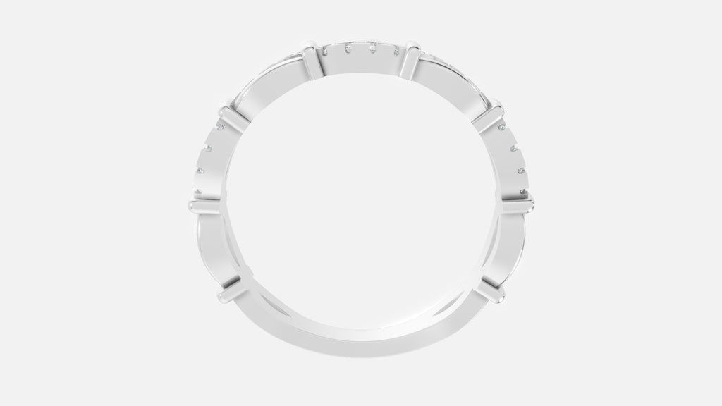 Silver Diamond Ring VVS CVD Minimal Elegant Jewelry