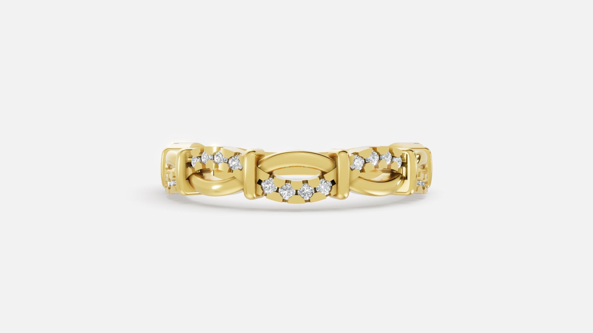 18K Gold Diamond Ring VVS CVD Elegant Fine Jewelry