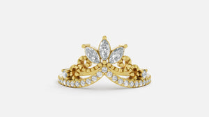 18K Gold Diamond Ring VVS Clarity Minimal Luxury Band