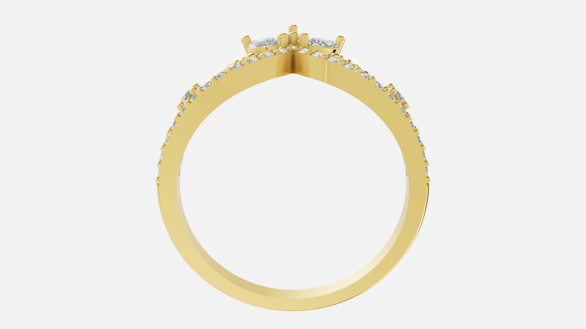 18K Gold Diamond Ring VVS Clarity Minimal Luxury Band