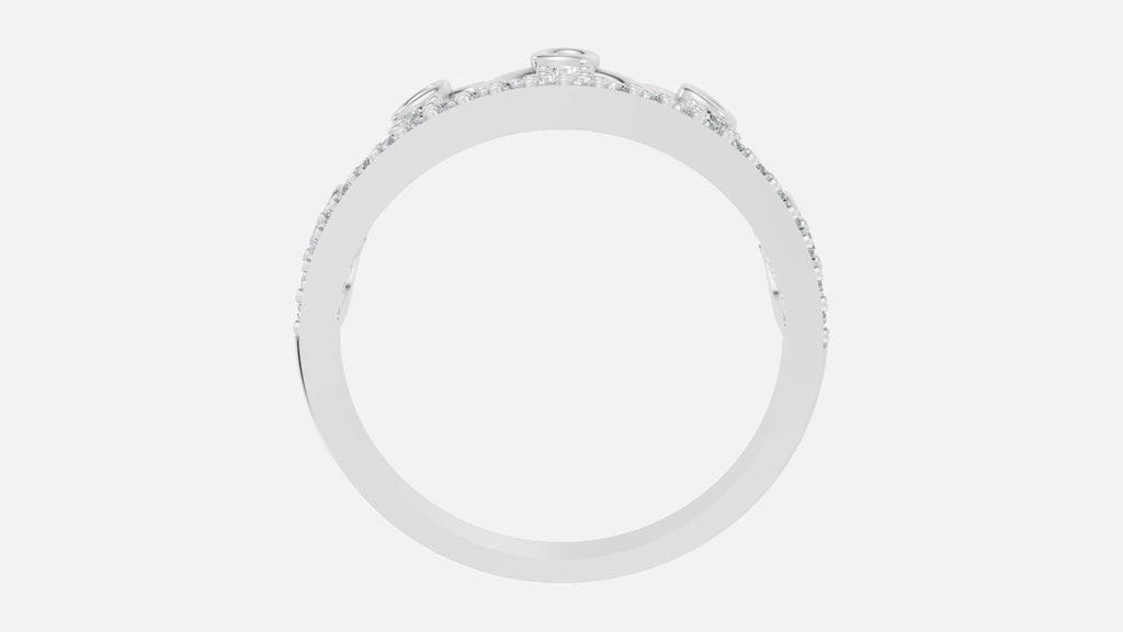 Sterling Silver Diamond Ring | CVD VVS Round Cut Ring