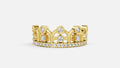 18K Gold Diamond Ring | CVD VVS Round Cut Luxury Ring
