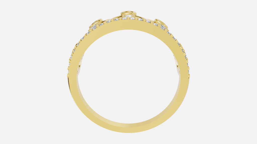 18K Gold Diamond Ring | CVD VVS Round Cut Luxury Ring