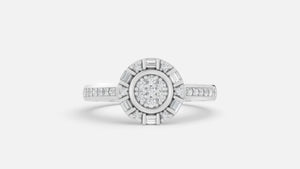 Silver CVD Diamond Ring | VVS EF Minimal Luxury Ring