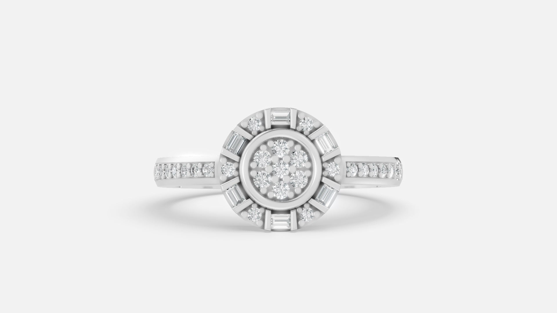 Silver CVD Diamond Ring | VVS EF Minimal Luxury Ring