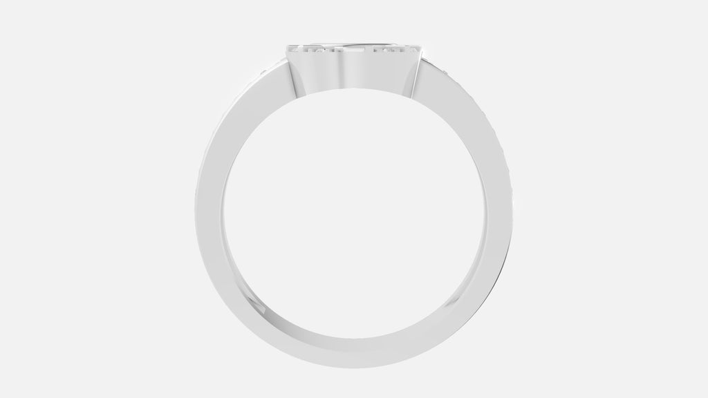 Silver CVD Diamond Ring | VVS EF Minimal Luxury Ring