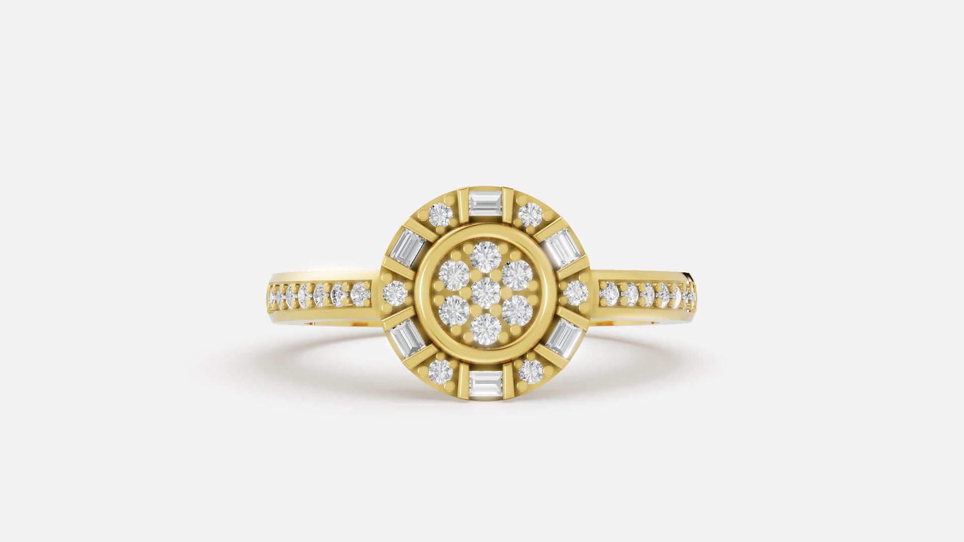 18K Gold CVD Diamond Ring | VVS EF Luxury Fine Ring
