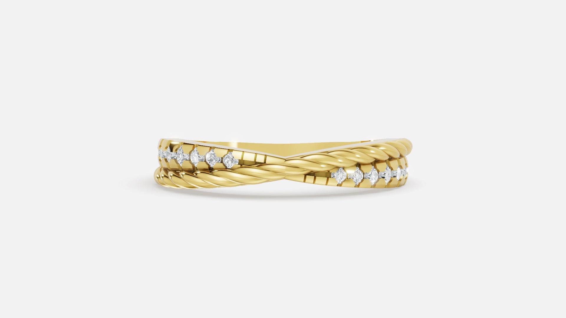 18K Gold & Silver CVD Diamond Ring | VVS Clarity Fine Ring