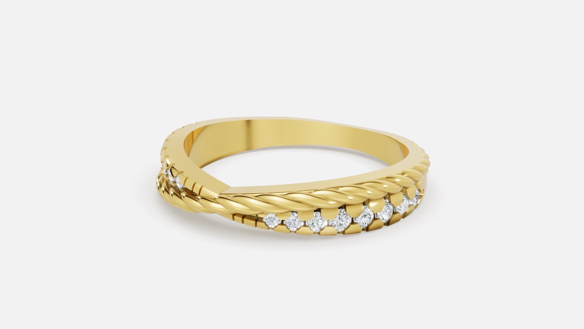 18K Gold & Silver CVD Diamond Ring | VVS Clarity Fine Ring