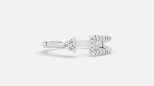 925 Silver CVD Diamond Ring VVS EF – Minimal Elegant Ring