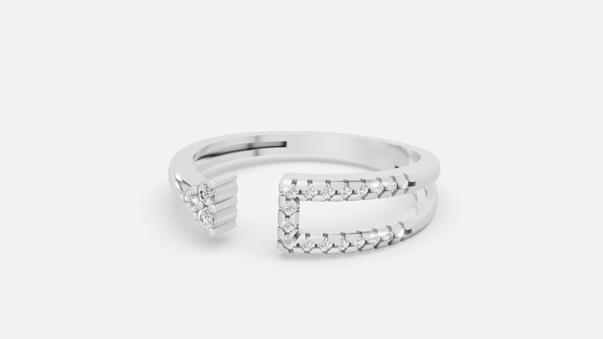 925 Silver CVD Diamond Ring VVS EF – Minimal Elegant Ring