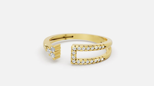 18K Gold CVD Diamond Ring VVS EF – Minimal Luxury Ring