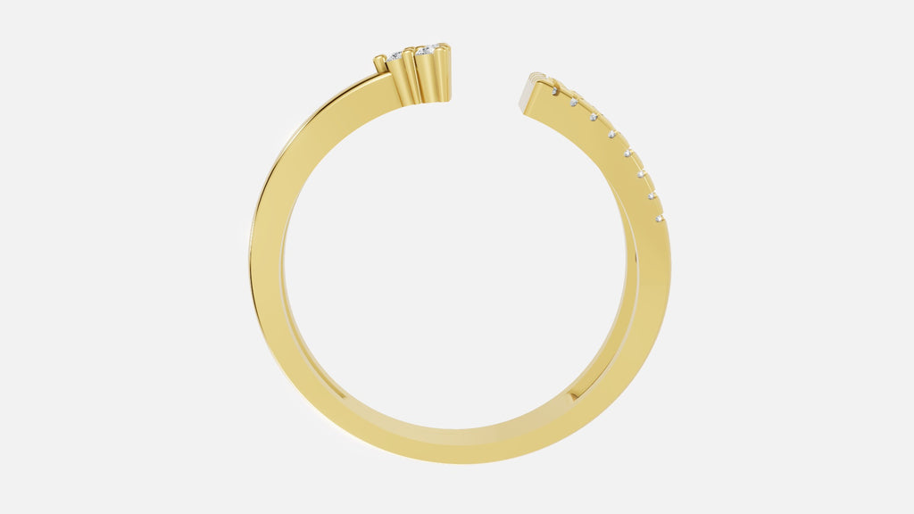 18K Gold CVD Diamond Ring VVS EF – Minimal Luxury Ring