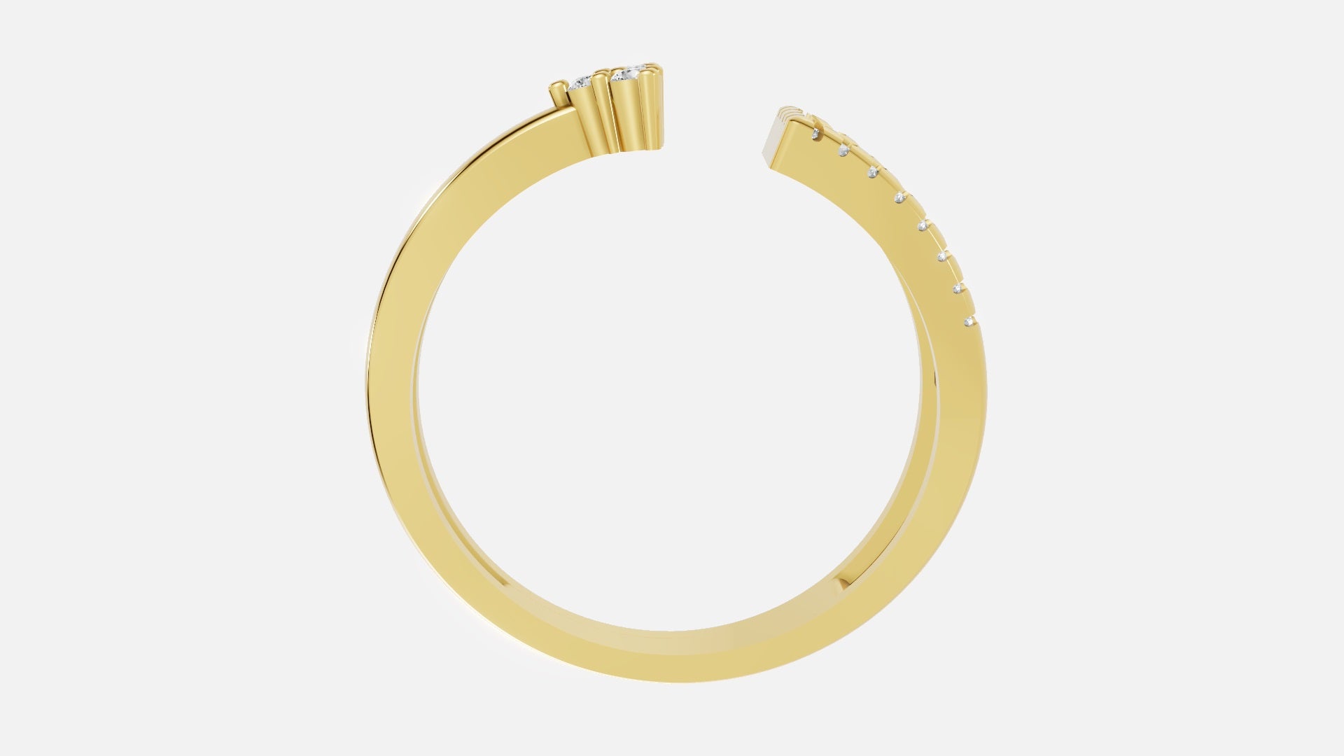 18K Gold CVD Diamond Ring VVS EF – Minimal Luxury Ring