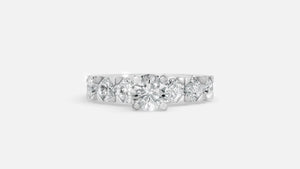 925 Silver CVD Diamond Engagement Ring VVS EF Classic Design