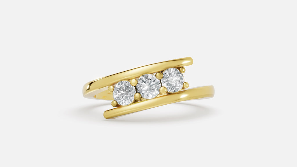 18K Gold Lab Diamond Ring 0.35 CT VVS Elegant Fine Jewelry