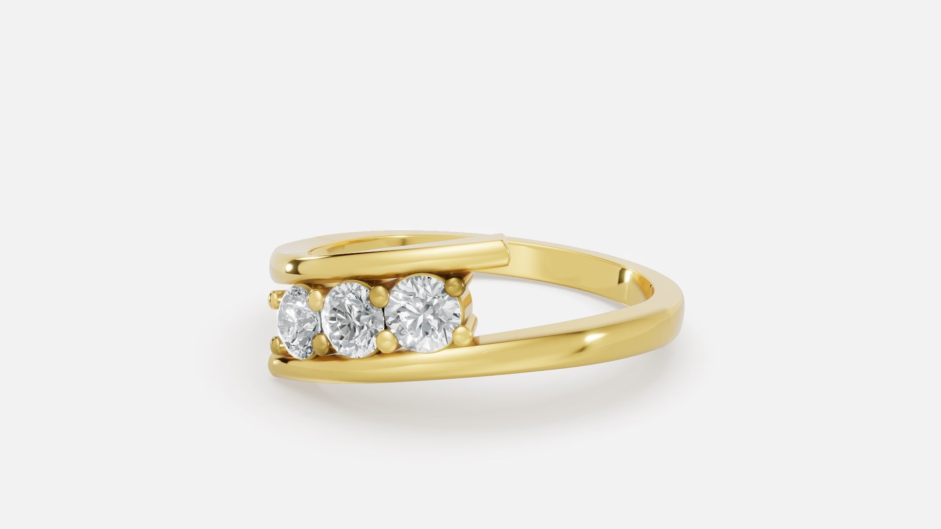 18K Gold Lab Diamond Ring 0.35 CT VVS Elegant Fine Jewelry