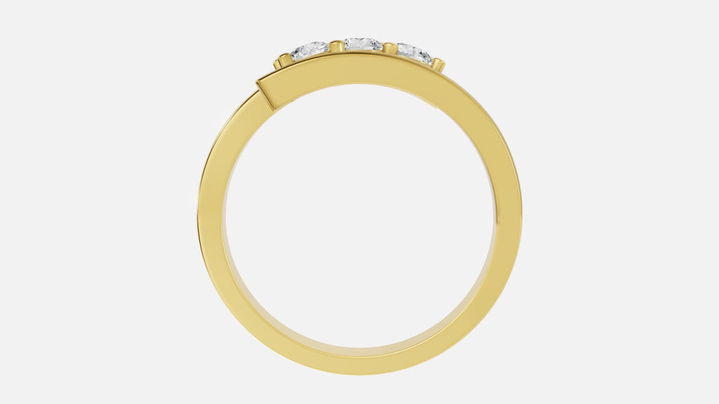 18K Gold Lab Diamond Ring 0.35 CT VVS Elegant Fine Jewelry