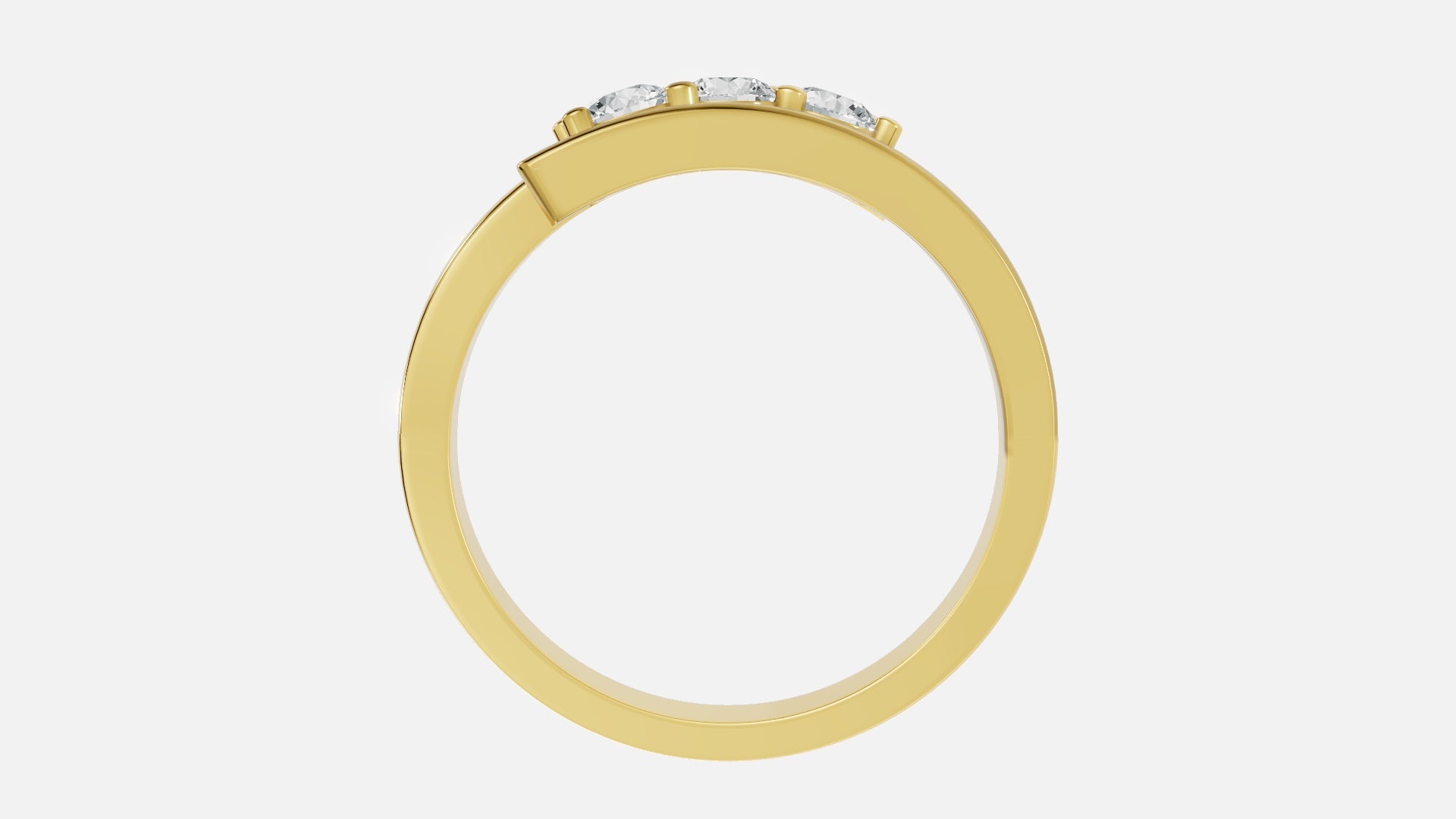18K Gold Lab Diamond Ring 0.35 CT VVS Elegant Fine Jewelry