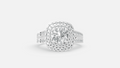 Silver Halo Split Shank Diamond Ring – VVS CVD Elegant Design