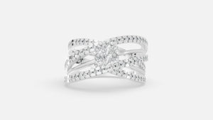 925 Silver Multi Band Diamond Ring – Elegant Solitaire Style